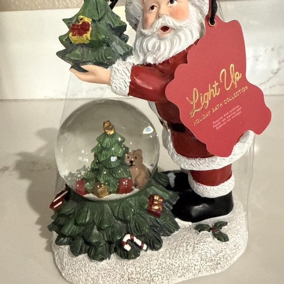 Christmas Santa Light Up Snow Globe Soap Dispenser - Picture 2 of 5